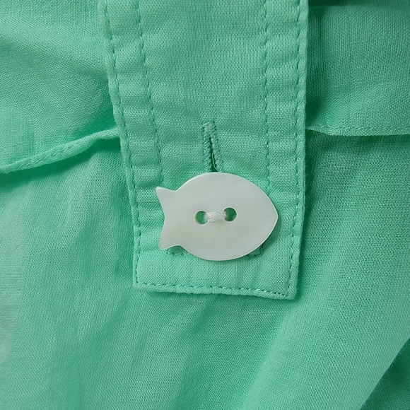 Vineyard Vines Cotton Short Sleeve Button Down, Size 4 - Picture 6 of 9